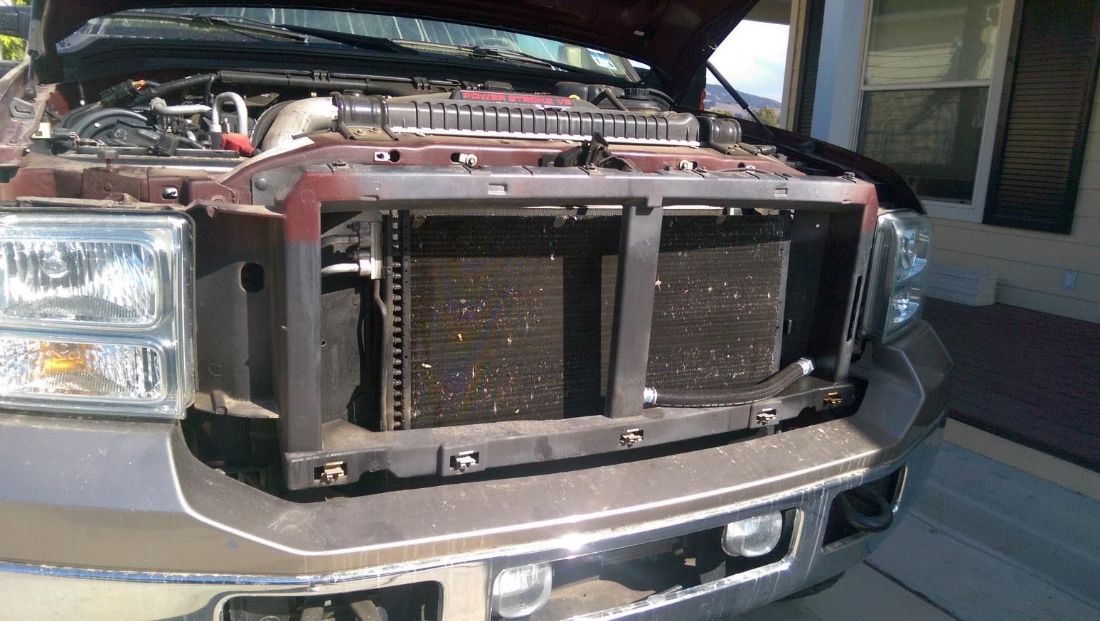 Modified Bulletproof Diesel Oil Cooler Relocation Pirate 4x4